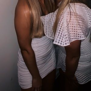 White Strapless Mini Dress